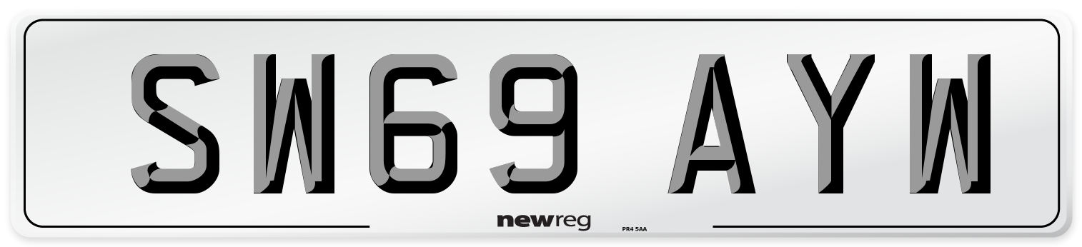 SW69 AYW Number Plate from New Reg